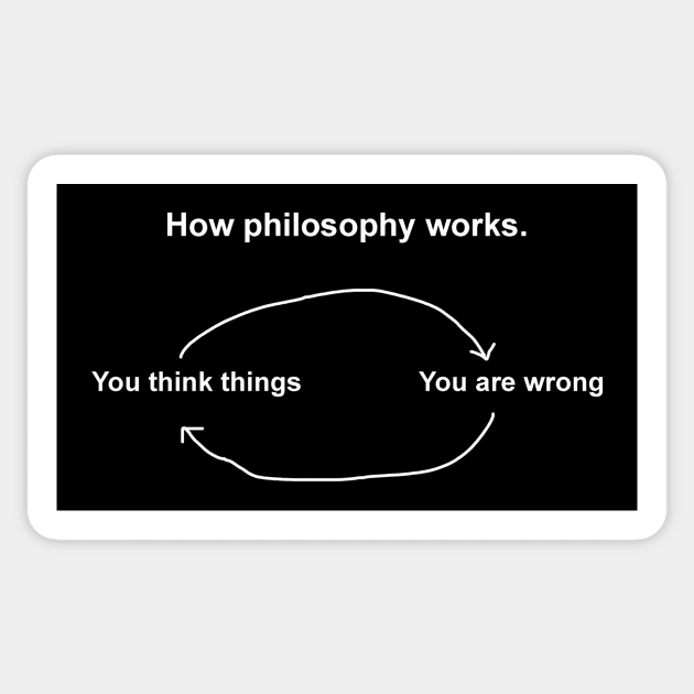How philosophy works. Sticker by Existential's Store